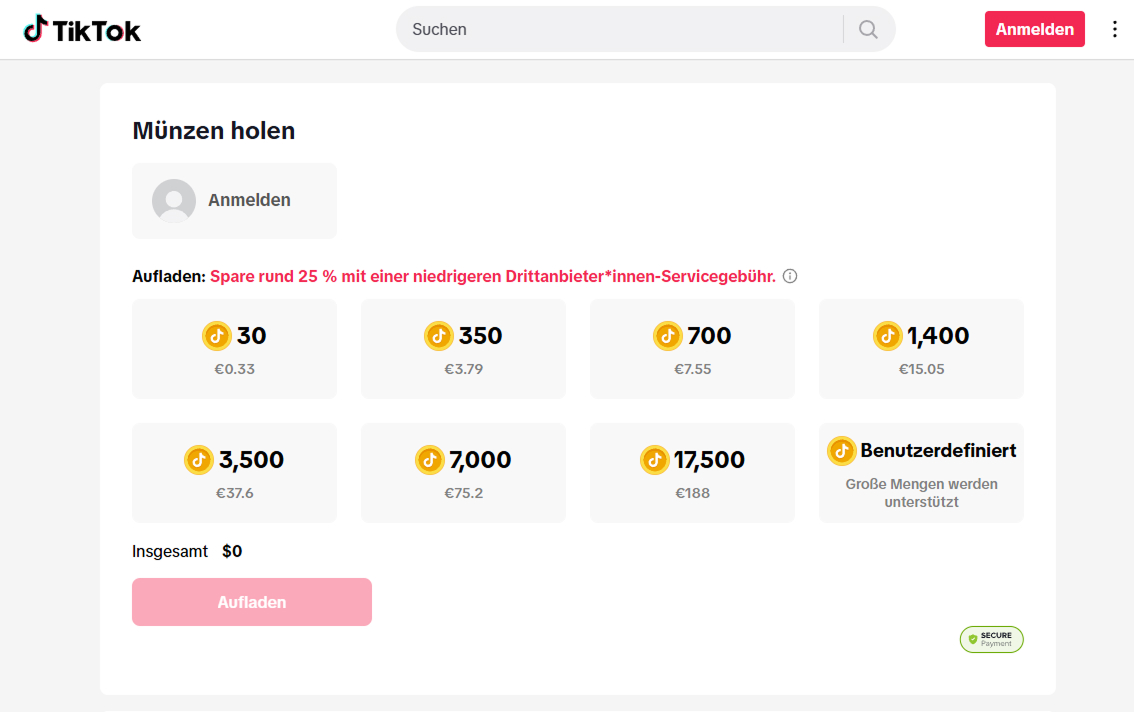 Comprar TikTok Coins